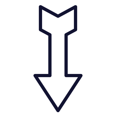 Arrow Down, Animated Icon, Outline
