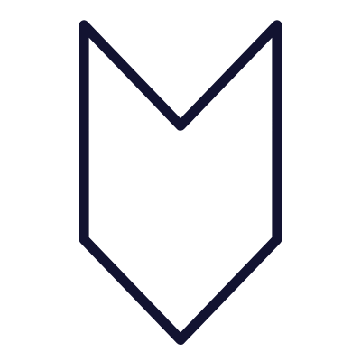 Chevron step down, Animated Icon, Outline