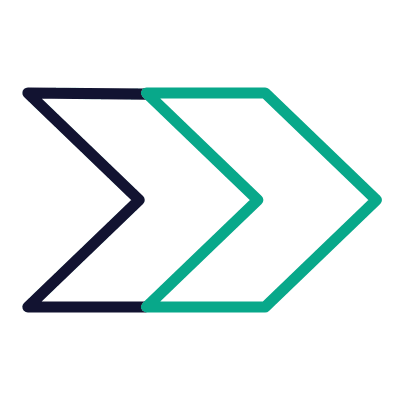 Chevron Steps Right, Animated Icon, Outline