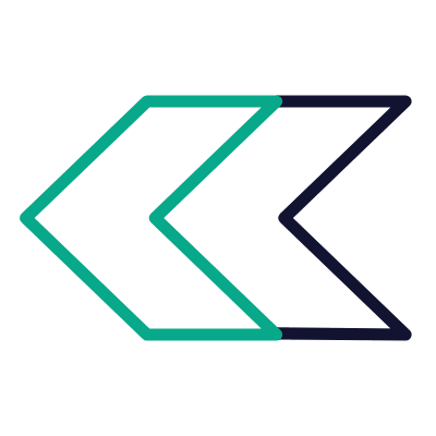 Chevron Steps Left, Animated Icon, Outline