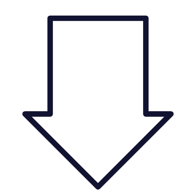 Arrow Down, Animated Icon, Outline
