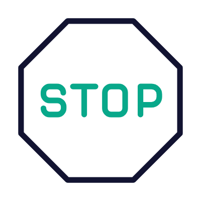 Stop, Animated Icon, Outline