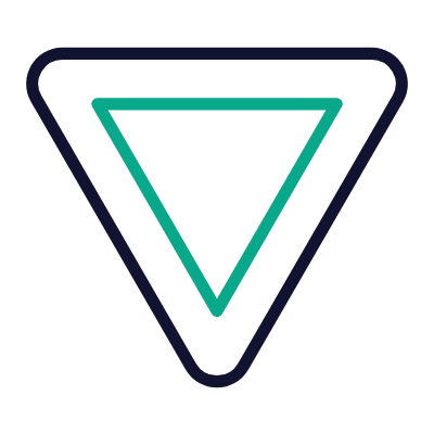 Give Way, Animated Icon, Outline