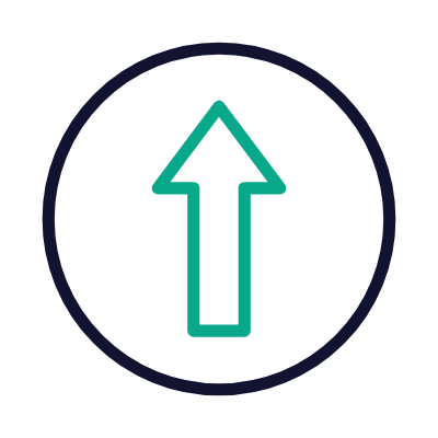 Straight Ahead, Animated Icon, Outline