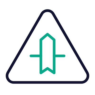 Intersection Side Roads, Animated Icon, Outline