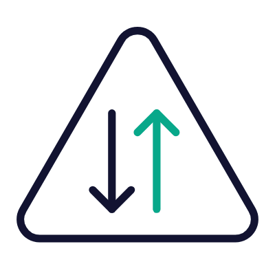 Two Way Traffic, Animated Icon, Outline