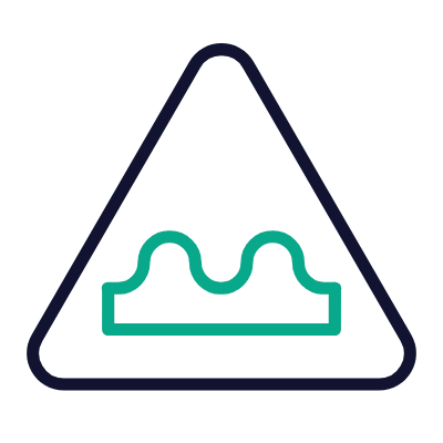 Uneven Road, Animated Icon, Outline