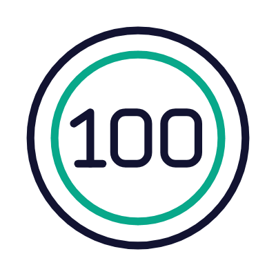 Speed Limit 100, Animated Icon, Outline