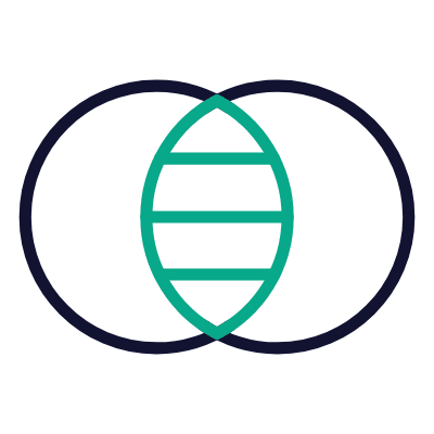 Venn Diagram, Animated Icon, Outline