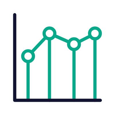 Line Chart Markers, Animated Icon, Outline