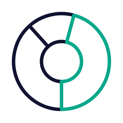 Donut Chart Multi, Animated Icon, Outline
