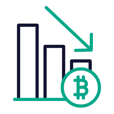 Bar chart btc decline, Animated Icon, Outline