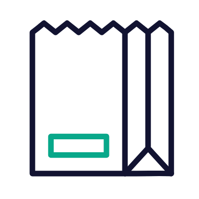 Paper Bag, Animated Icon, Outline