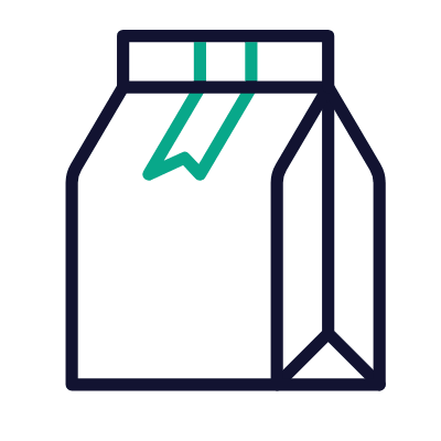 Paper Bag Tape, Animated Icon, Outline