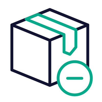 Box Minus, Animated Icon, Outline