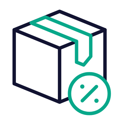 Box Percent, Animated Icon, Outline