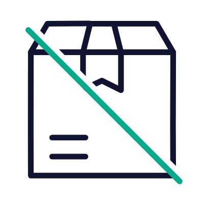 Box Front Slash, Animated Icon, Outline
