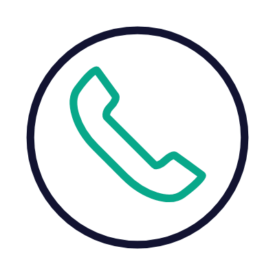 Phone Circle, Animated Icon, Outline