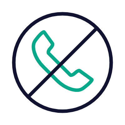 Phone Ban, Animated Icon, Outline
