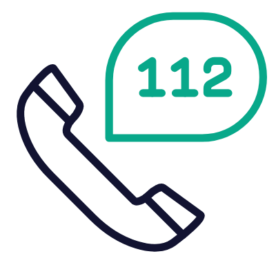 Phone 112, Animated Icon, Outline