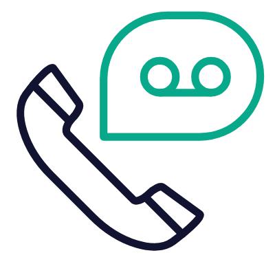 Phone Voicemail, Animated Icon, Outline