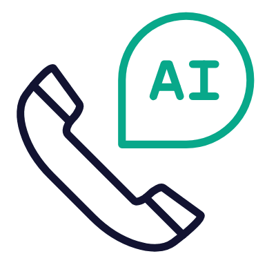 Phone AI, Animated Icon, Outline