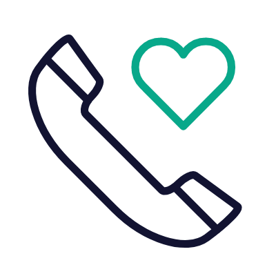 Phone Heart, Animated Icon, Outline