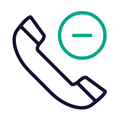 Phone Minus, Animated Icon, Outline