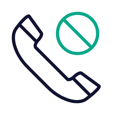 Phone Ban, Animated Icon, Outline