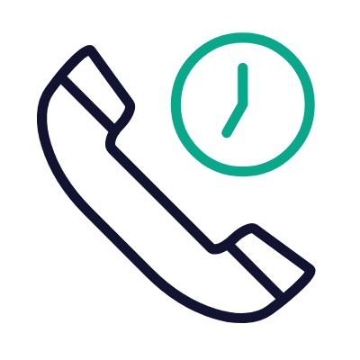 Phone Time, Animated Icon, Outline
