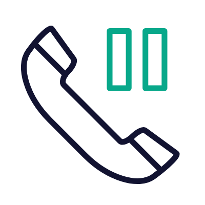 Phone Hold, Animated Icon, Outline