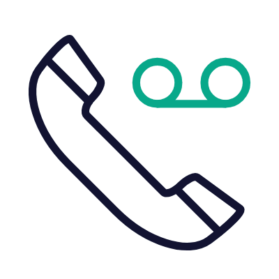 Phone Voicemail, Animated Icon, Outline
