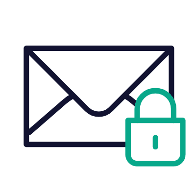 Mail Lock, Animated Icon, Outline