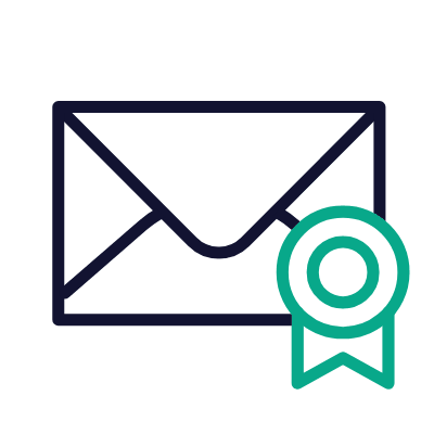 Mail Badge, Animated Icon, Outline