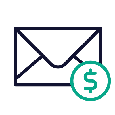 Mail Dollar, Animated Icon, Outline