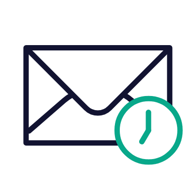 Mail Time, Animated Icon, Outline