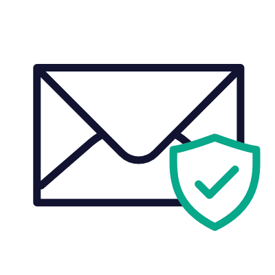 Mail Shield, Animated Icon, Outline
