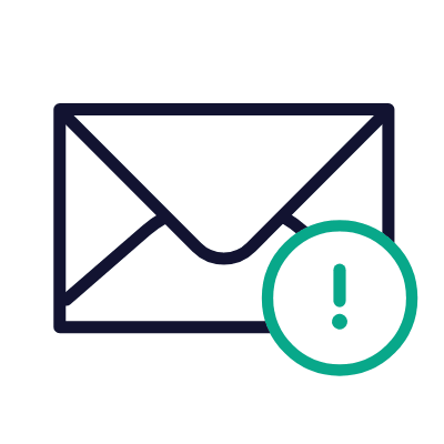 Mail Warning, Animated Icon, Outline