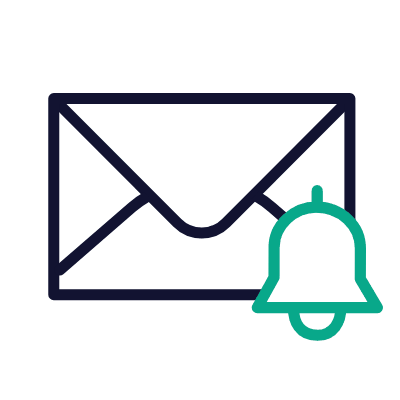 Mail Bell, Animated Icon, Outline