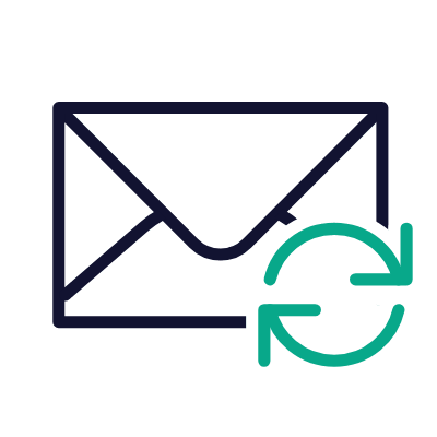 Mail Refresh, Animated Icon, Outline