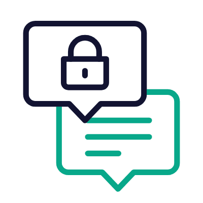 Messages Lock, Animated Icon, Outline