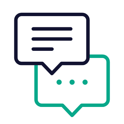 Messages Dots, Animated Icon, Outline