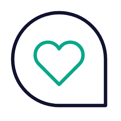 Chat Heart, Animated Icon, Outline