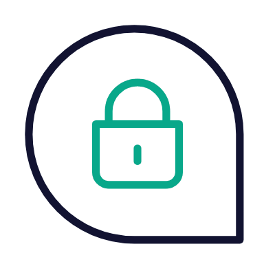 Chat Lock, Animated Icon, Outline