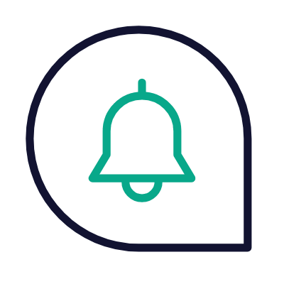 Chat Bell, Animated Icon, Outline
