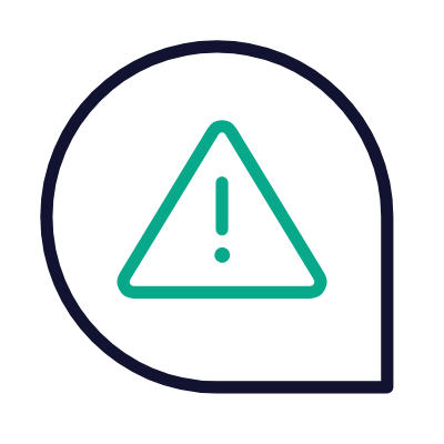 Chat Warning, Animated Icon, Outline