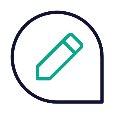 Chat Pencil, Animated Icon, Outline