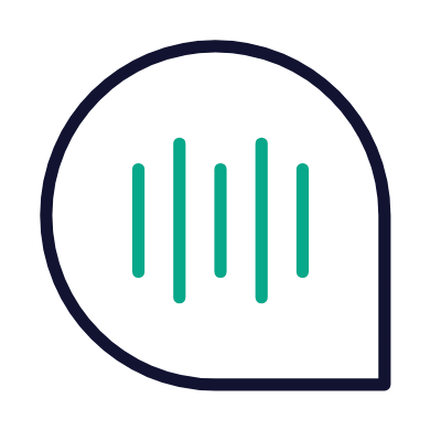 Chat Audio, Animated Icon, Outline
