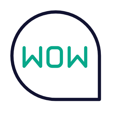 Chat Wow, Animated Icon, Outline