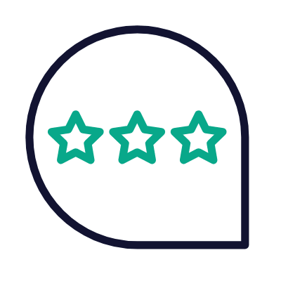 Chat Stars, Animated Icon, Outline